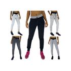 Kit 5 Calças Feminina Moletom MXD Conceito Jogger Slim Fitness Cores Básicas e Casuais