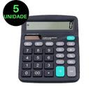 Kit 5 Calculadora 12 Dígitos Para Escritório Escola Comércio 8375