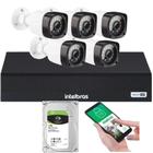 Kit 5 Câmeras De Segurança Residencial Full Hd 1080p 2mp Dvr Intelbras mhdx Full Hd c/ hd 1TB