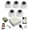 Kit 5 Câmeras Dome Full Hd 1080p Dvr Hilook 08ch C/Hd 1TB