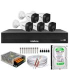 Kit 5 Cameras Full Color Intelbras Dvr Mhdx 8 Ch Color Noite C/HD 500GB