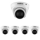 Kit 5 Câmeras IP 4 Megapixels 2.8mm 30m Inteligência de Vídeo VIP 1430 D G2 Intelbras