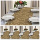 Kit 5 Caminhos Trilho De Mesa Decorativo Jacquard 1,80m X 0,40m