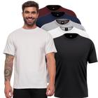 Kit 5 Camisa Camiseta Masculina Lisa Algodão Básica Gola Redonda