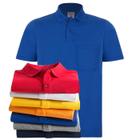 Kit 5 Camisas Polo Bolso Masculina Blusa Camiseta Atacado