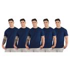 Kit 5 Camisetas Básicas Masculina Slim 100% Algodão Premium