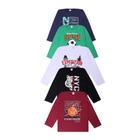 Kit 5 Camisetas Blusa Básica Infantil e Juvenil Manga Longa de Inverno