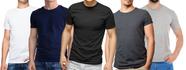 Kit 5 camisetas Camisas Basicas Masculinas Atacado Algodao Casual Look