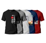 Kit 5 Camisetas Camisas Masculinas 100% Algodão Fio 30.1 Extra