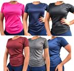 Kit 5 Camisetas Dry fit Feminina