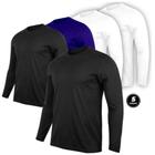 Kit 5 Camisetas Manga Longa Masculina Proteção UV Esporte