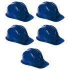 Kit 5 Capacete de Proteção Segurança com Aba Frontal EPI Capacete PLT - Plastcor