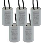 Kit 5 capacitor permanente com cabo 15,0 uf/250v