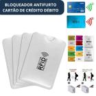 Kit 5 Capinhas Protetor de Cartão Antifurto RFID NFC Proteção Aproximação Contactless