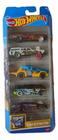 Kit 5 carrinhos hot wheels 01806 mattel