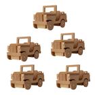 Kit 5 carro carrinho madeira mdf cru Jeep Willys brinquedo artesanal