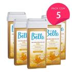 Kit 5 Cera Depilatória Roll On Depil Bella Mel Refil 100g