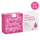 Kit 5 Cera Quente Depilatória Profissional Rosa Depilflax Barra 1Kg Grande