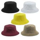 Kit 5 Chapéus Bucket Preto, Branco, Amarelo, Bordo E Caqui
