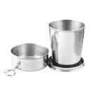 Kit 5 Chaveiro Copo Retrátil Dobrável Aço Inox 150ml Viagem