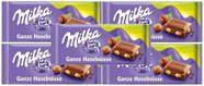 kit 5 Chocolate Milka Whole Hazelnuts Avelãs Inteiras 100g