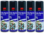 Kit 5 Cola Spray 75 Removível 3M Cola E Descola
