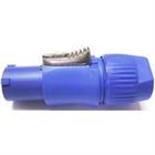 Kit 5 Conector Powercon Macho Azul