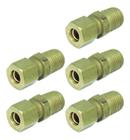 Kit 5 Conectores Tubo Nylon Mbb Diversas Macho 5/16 Npt X 1/4 Npt