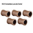 Kit 5 Conexões de Água Fria 3/4 25mm Marrom/Soldável Curva 90/45 Flange,União, Luva Correr