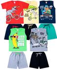 Kit 5 Conjunto Infantil Masculino Roupa de Verão Menino