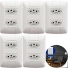 Kit 5 Conjunto Tomadas Duplas 20a Tramontina completa linha Aria