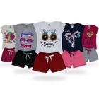 Kit 5 Conjuntos Infantil Feminino Roupa de Crianças Atacado 1-2 -3 -4 -6 -8 Anos