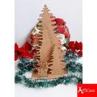 Kit 5 Conjuto Árvore de Natal e Rena 3D Mdf Cru