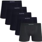 Kit 5 Cueca Boxer Masculina Micromodal S/Costura Lupo Original