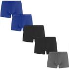 Kit 5 Cueca Boxer Masculina Tradicional Tecido Poliamida Elastano Box Adulto Elástico Personalizado