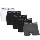 Kit 5 Cuecas Boxer Polo Wear Masculino Original Premium Lisa