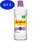 Kit 5 Desinfetante Lysoform Lavanda 1 Litro