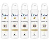 Kit 5 Desodorante Antitranspirante Dove Invisible Dry 150Ml