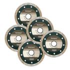 Kit 5 Discos Diamantados 110mm Stamaco Cinza Turbo p/ Esmerilhadeiras Corta Porcelanatos Piso Cerâmica 45 graus ou Retos
