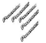 Kit 5 Emblema Aluminio Pioneer Bmw Vw Audi Mercedes Benz Som - Stickkar