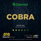 Kit 5 encordoamento violão aço giannini geefle série cobra 010