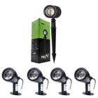 Kit 5 Espeto de Jardim 5w LED Projetor de luz Prova D'água Branco Frio 6500k