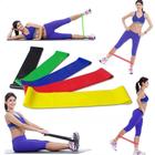 Kit 5 Faixas Elasticas Exercicios em Casa Mini Band Extensor Academia Yoga Pilates Fitness - MINI BAND 5 FAIXAS