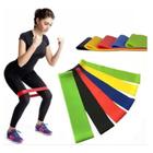 Kit 5 Faixas Elásticas Mini Band Exercícios em Casa Extensor Academia Yoga Pilates