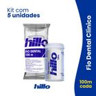 Kit 5 Fio Dental 100 Metros Hillo Profissional Clínico Econômico