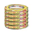 Kit 5 Fita Crepe Automotiva Amarela 18MM X 40M Adere