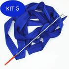 Kit 5 Fita Ginástica Ritmica com estilete multicor AZUL