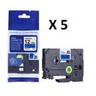 Kit 5 Fitas Compatível Brother Tze-531 ul Letra Preta 12Mm