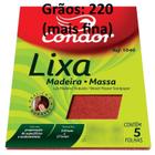 Kit 5 Folhas Lixa para Madeira e Massa Condor - ref.1040