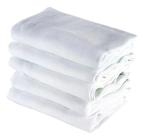 Kit 5 Fralda De Pano Limpeza Branca 70x70cm Bebe 100%algodão